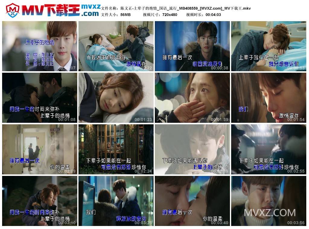 陈义正-上辈子的绝情_国语_流行_MB408559